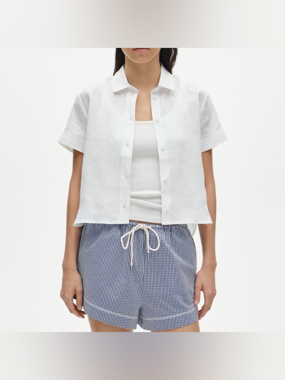 J.Crew Women’s Gamine button-up shirt in 100% linen.Cropped Airy.Sz 2.NWT.